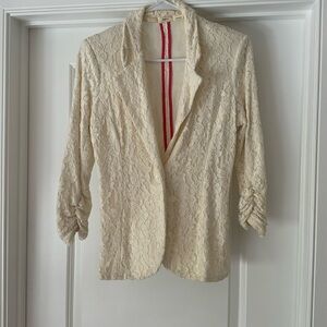 Ivory lace blazer